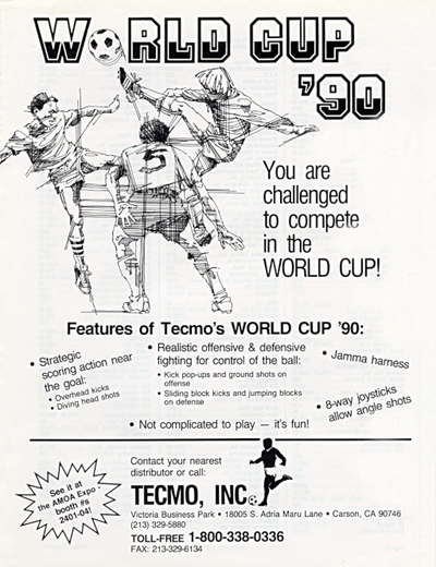 Tecmo World Cup '90 (Euro set 1)